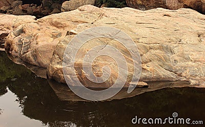 Rocks with pool Stock Photo