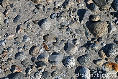 Rocks on riverbank in Dyea, Alaska Stock Photo