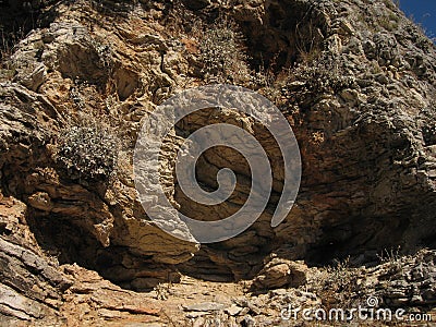 Rocks, sea, the Mediterranean. Stock Photo