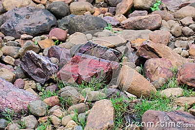 Rocks and Stone Banded Jasper Stock Photo