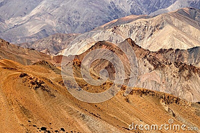 Rocks and stones , mountains , ladakh landscape Leh, Jammu & Kashmir, India Stock Photo