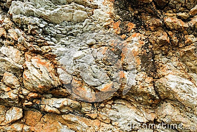 Rocks surface, cliffs texture, pile of stones. Close-up natural background. Stock Photo