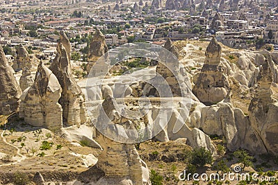 Rocks valley in Cappadocia Stock Photo