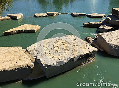 Rocks and water outdoor landscapes deign Stock Photo