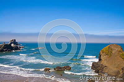 Rocky Beach, Ecola State Park Oregon, USA Stock Photo