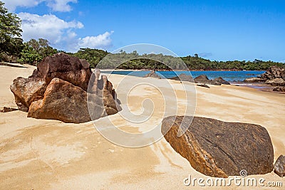 Rocky beach Stock Photo
