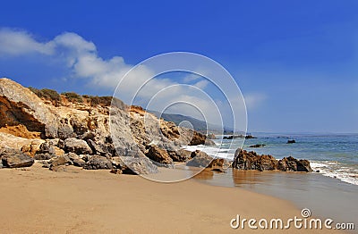 Rocky Beach in Malibu California Stock Photo