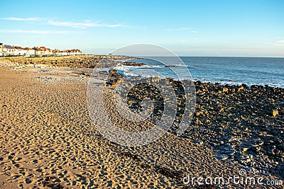 Rocky beach in Wales Stock Photo