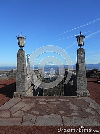 Rocky Butte View Stock Photo