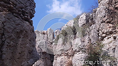 Rocky cliffs and crevasses Stock Photo