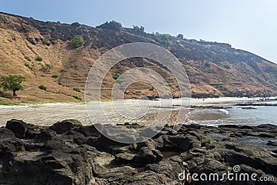 Rocky coast in Asia Stock Photo