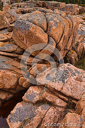 Rocky Coast near Otter Cliffs, Acadia NP, Maine Stock Photo