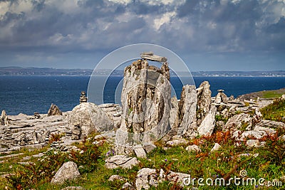 Rocky coastline of Burren area in County Clare. Ireland Stock Photo