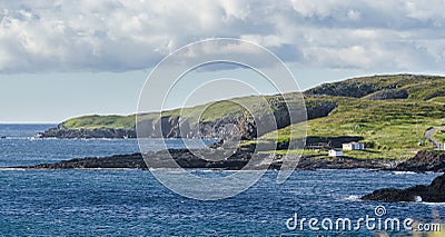 Rocky coastline in Elliston village along the coast fingers of the Island of Newfoundland, Canada. Stock Photo