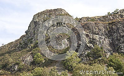 Rocky crag Stock Photo