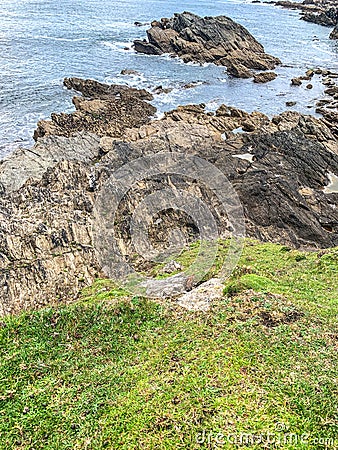 Rocky, jagged coast of Achill Island Stock Photo