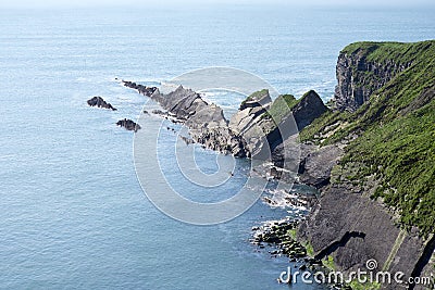 Rocky jagged coastline Stock Photo
