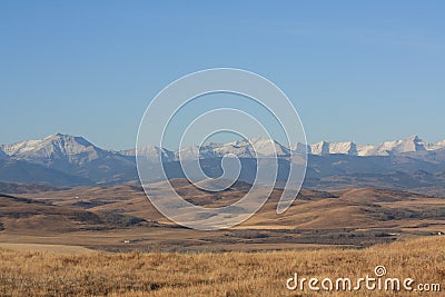 Rocky mountains and foothills Stock Photo