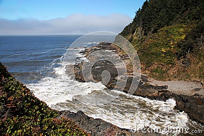 Rocky Oregon Coastline Stock Photo