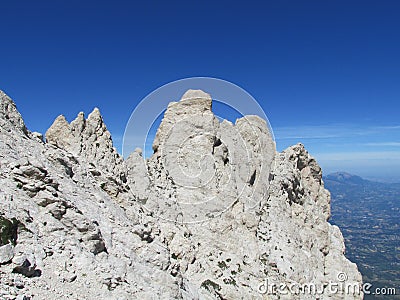 Rocky peak of Apennine Mountain Range Stock Photo