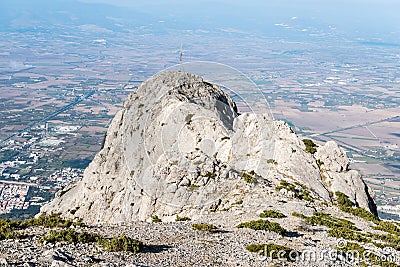 Rocky pinnacle in Spil Dagi National Park in Manisa, Turkey Stock Photo