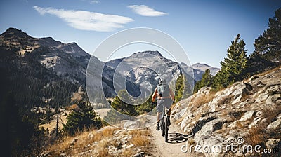 Rocky Ride. Generative AI Stock Photo