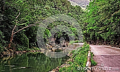 Rocky river scene Stock Photo