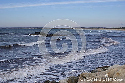 Rocky shore on the coast Stock Photo