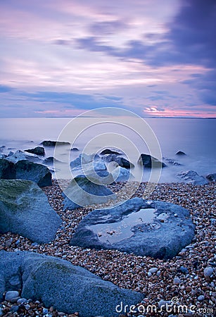 Rocky shoreline Stock Photo