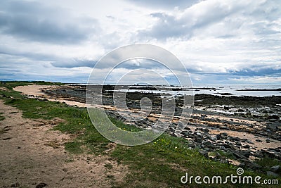 Rocky shores at Ytri Tunga Beach in Iceland Stock Photo