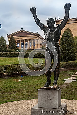 Rocky Statue in Philadelphia Editorial Stock Photo