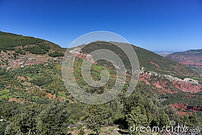 Rocky valley in Morocco High Atlas Stock Photo