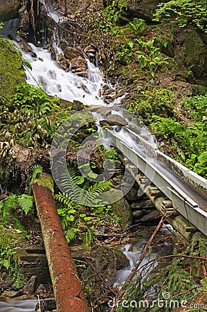 Rocky waterfall Stock Photo