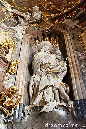 Rococo church interior, Munich Stock Photo