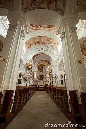 Rococo Church Kirchberg of Bad Hall Stock Photo