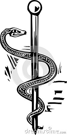 Rod of Aesculapius Vector Illustration