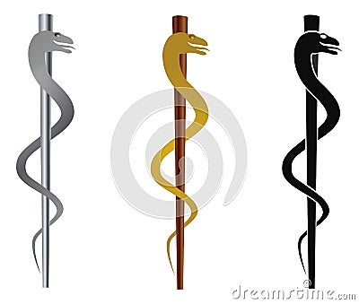 Rod of Asclepius Illustration Vector Illustration