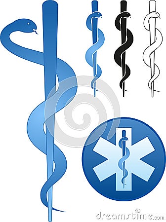 Rod of Asclepius Vector Illustration