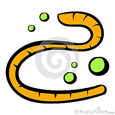 Rod-shaped virus icon, icon cartoon Vector Illustration