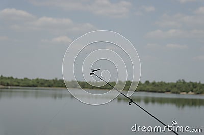 Rod telescopic fishing rod Stock Photo