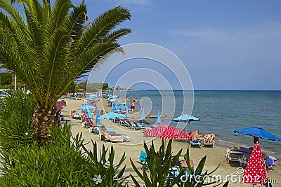 Roda beach, Corfu Greece Editorial Stock Photo