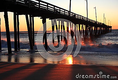 Rodanthe Pier Stock Photo