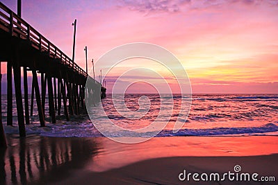 Rodanthe Pier Stock Photo