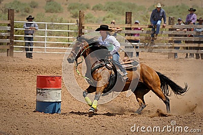 Rodeo Barrel Racing Editorial Stock Photo