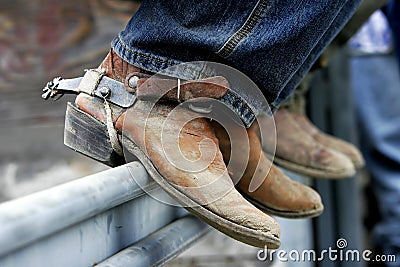 Rodeo Boots & Spurs Stock Photo