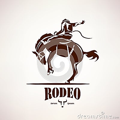 Rodeo horse symbol Vector Illustration