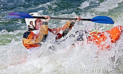 Rodeo kayaking Stock Photo