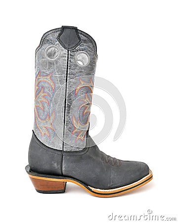 Rodeo style cowboy boot Stock Photo