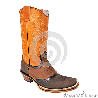 Rodeo style cowboy boot Stock Photo