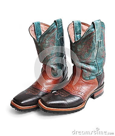 Rodeo style cowboy boots Stock Photo